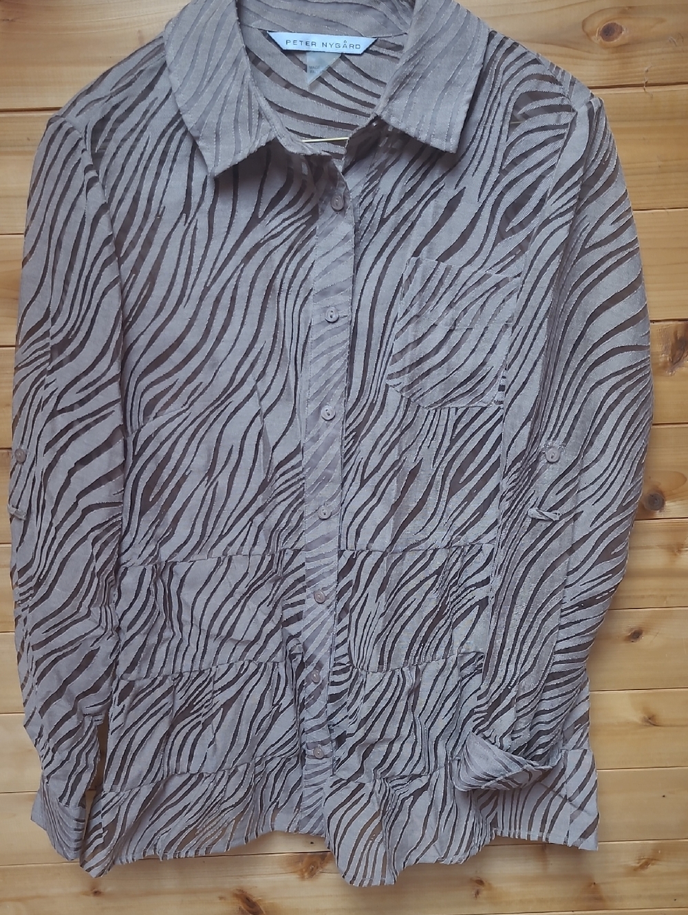 Women's Sheer Peplum Shacket (Shirt Jacket)